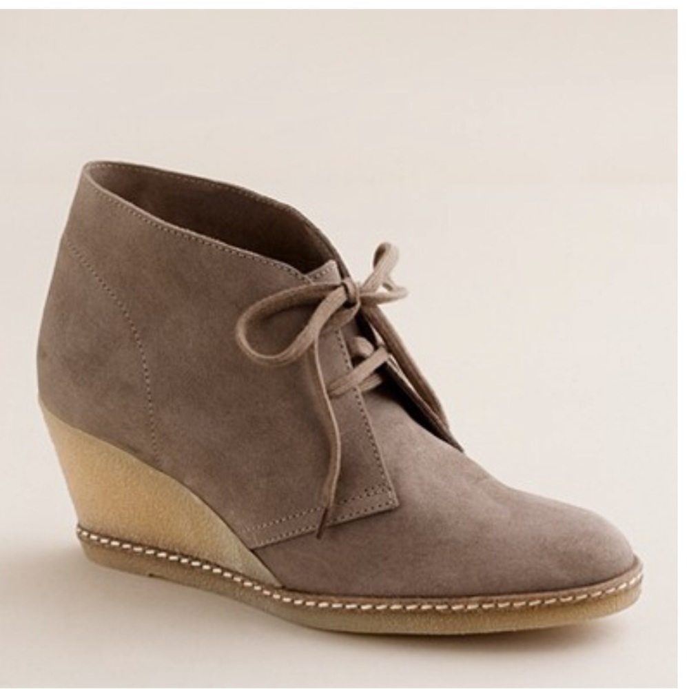 J Crew Macalister Wedge Suede Bootie